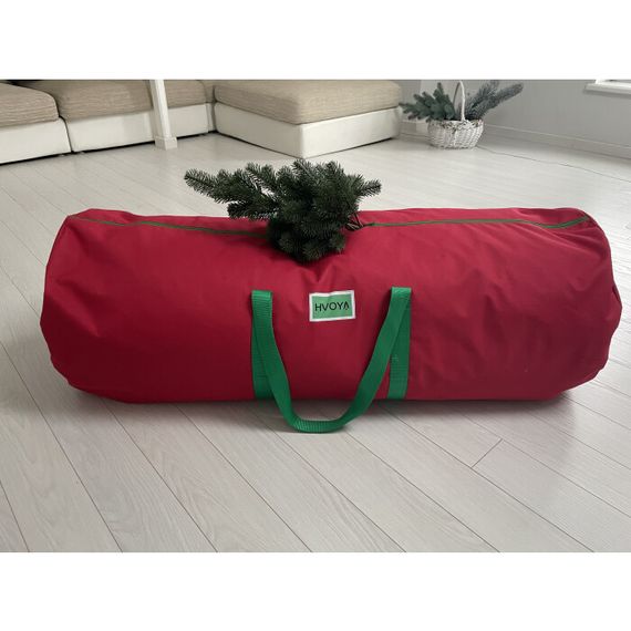 Сумка-чохол для зберігання штучної ялинки заввишки до 2.2 м червона | Зображення 2