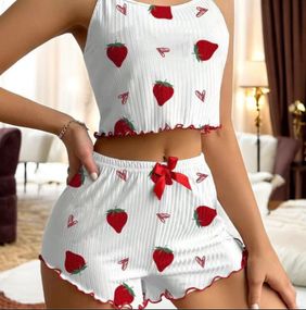 Пижама женская короткая топ и шорты  (M)