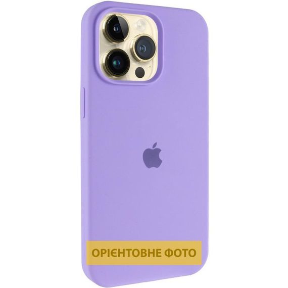 Чохол Silicone Case (AA) Logo with MagSafe для Apple iPhone 16 (6.1") Бежевий / Desert Gold Бузковий / Dasheen