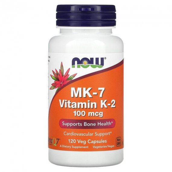 Вітамін K NOW Foods Vitamin K-2 (MK7) 100 mcg 120 Veg Caps
