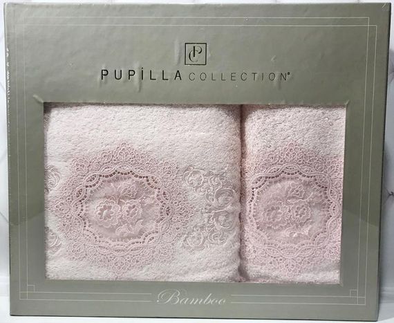 Набір рушників Pupilla Olivyum Bambuk лицьовий 50х90см і банний 70х140см, рожевий