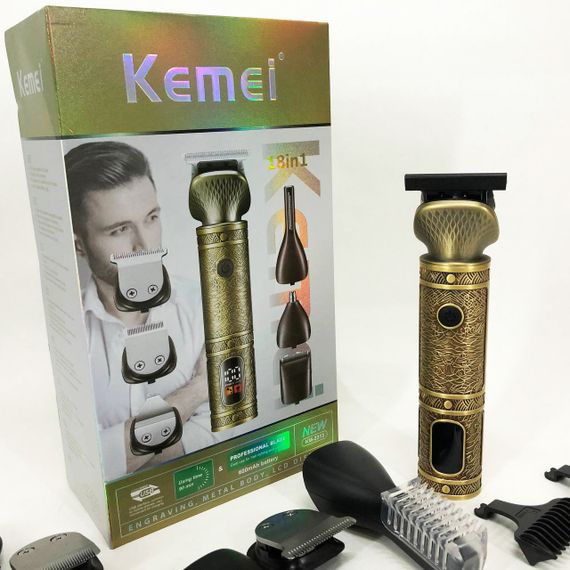 Тример 18 в 1 Kemei KM-2313, Універсальний триммер для чоловіків хороші машинки для стрижки волосся для дому | Зображення 3
