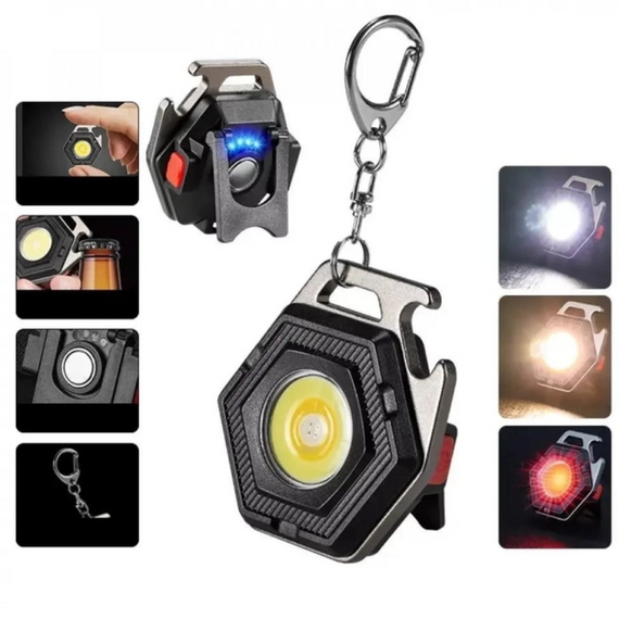 LED ліхтар кишеньковий, Акумуляторний ліхтарик W5128 з Type-c   знижка | Зображення 4