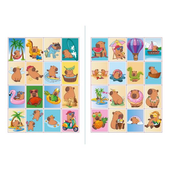 Детская раскраска со стикерами "Капибара на каникулах" CB21, 16 страниц | Зображення 2