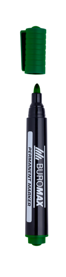 Маркер водостійкий BUROMAX BM.8700-04 JOBMAX 2-4 мм зелений (6219)