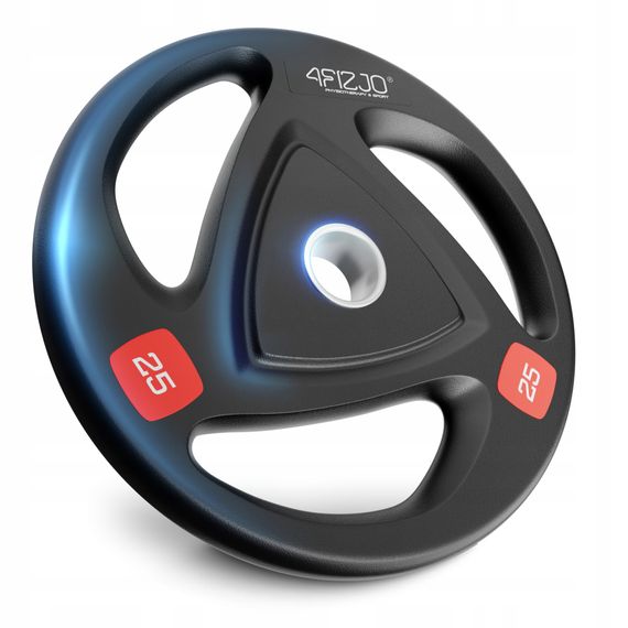 Диск олімпійський 4FIZJO 1 x 25 кг 51 мм металевий, прогумований Black (P-5905973401302) | Зображення 3