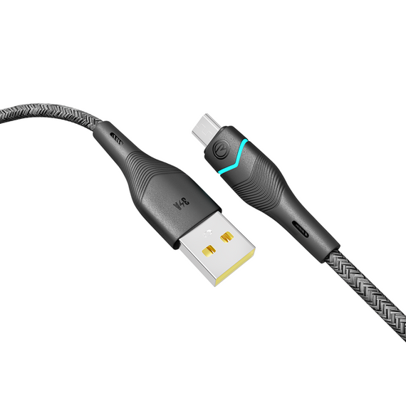 USB Ridea RC-RL15 RGB Light MicroUSB 3A 1.2m | Зображення 4