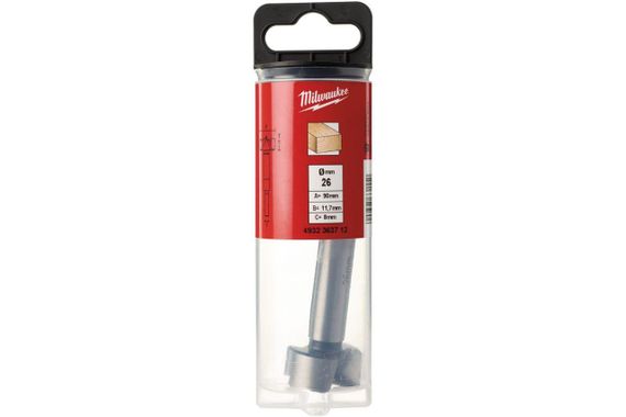 Сверло FORSTNER (26х90х50 мм; хвостовик 8 мм) Milwaukee 4932363712