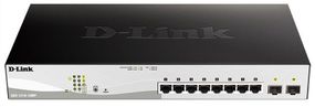 Коммутатор D-Link DGS-1210-10MP 8xGE PoE, 2xSFP, 130Вт (DGS-1210-10MP)