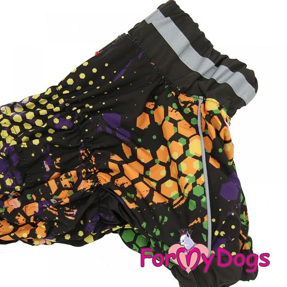 Дождевик для собак For My Dogs "Honeycomb" черный | Зображення 2