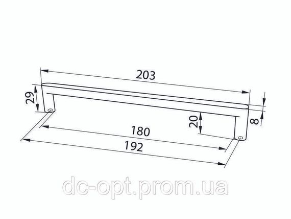 Ручка DL 42/192 G22 Серебро Черное ДС СтандартЛайн | Зображення 1