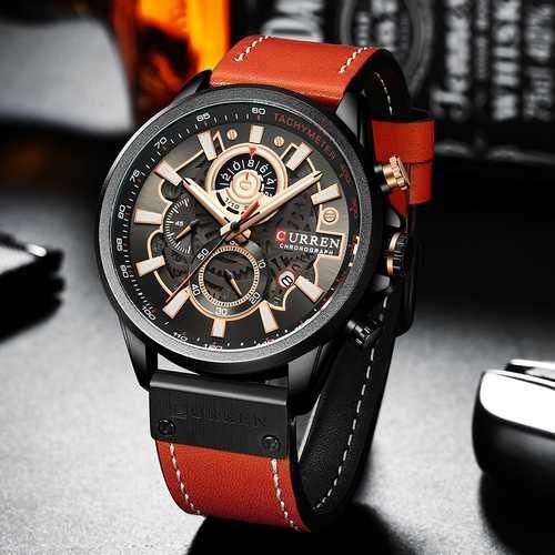 Годинник C1ur1ren 8380 Black-Brown | Зображення 1