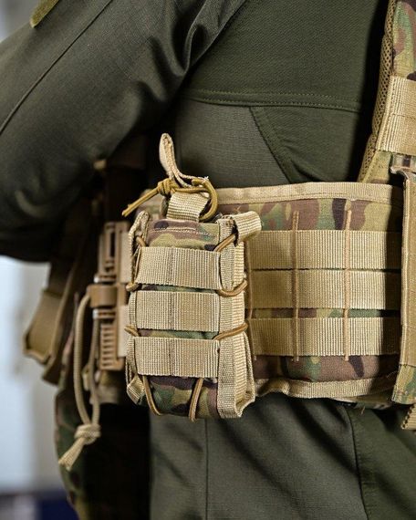 Качественная плитоноска 4 сброса с напашником Attack мультикам  ПП7563 | Зображення 5