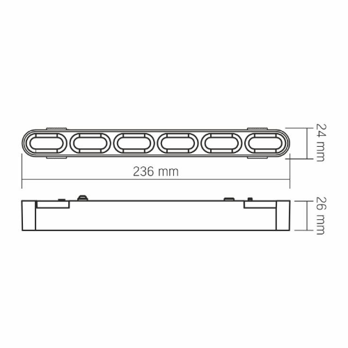 LED Світильник магнітний трековий 11W 4000К 48V чорний VL-TRMS-LD16B Videx | Зображення 6