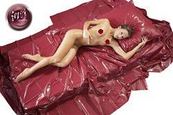 Лакове простирадло (бордове) Sex Aura
