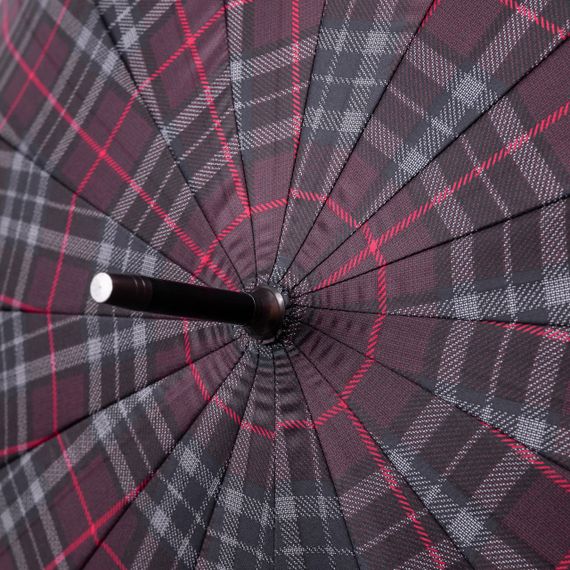 Класична парасолька-тростина напівавтомат з поліестеру 16 спиць діаметр 117 см Червона HP-23-4R | Зображення 7