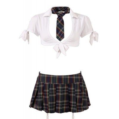 Костюм сексі школярки Cottelli Collection Schoolgirl, S, 4 предмети | Зображення 2