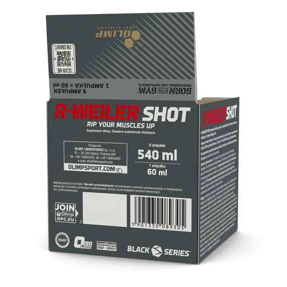 Предтренировочный комплекс Olimp R-WEILER Shot (кола) 9x60ml | Зображення 1