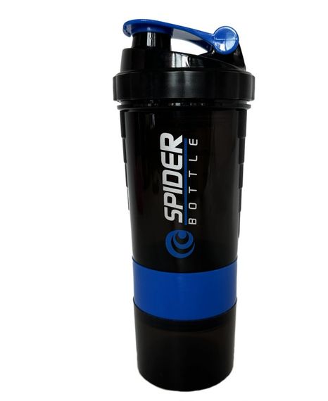 Шейкер спортивний EasyFit Spider 0,5л Чорно-синій (EF-7200-BE)