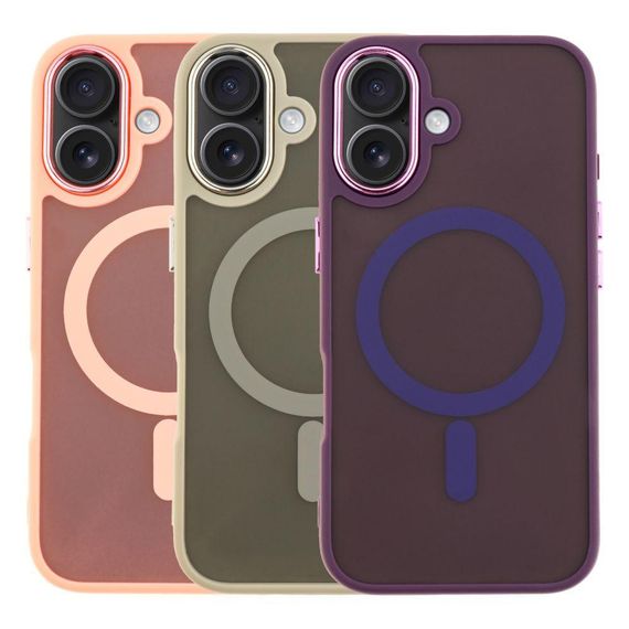 Чохол TPU+PC Space Magnetic Color with Magsafe для iPhone 16 Plus Колір Grey | Зображення 1