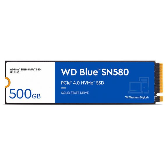 Накопичувач SSD M.2 2280 500GB SN580 Blue WD (WDS500G3B0E) | Зображення 1