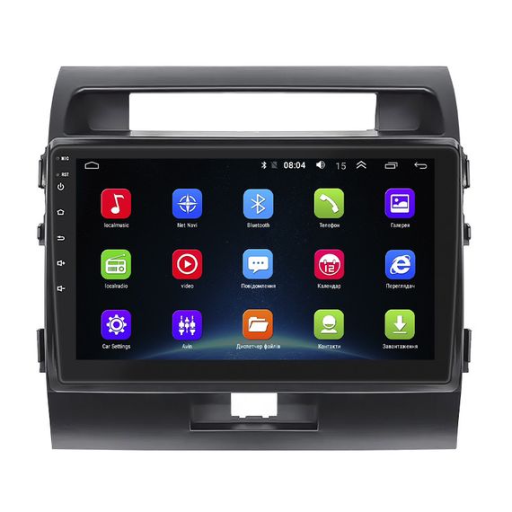 Штатная магнитола Lesko для Toyota Land Cruiser 200 Series 2007-2012 экран 10" 2/32Gb Wi-Fi GPS Base | Зображення 1