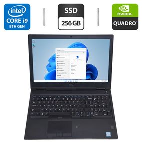 Мобільна робоча станція Dell Precision 7530 / 15.6" (1920x1080) IPS / Intel Core i9-8950HK (6 (12) ядер по 2.9 - 4.8 GHz) / 16 GB DDR4 / 256 GB SSD / nVidia Quadro P1000, 4 GB GDDR5, 128-bit / WebCam б/в