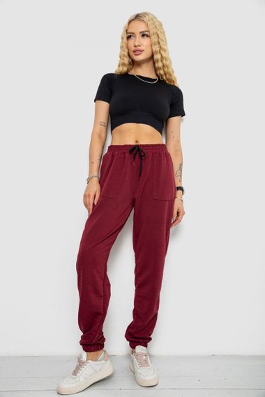 Спортивні штани жіночі, колір бордовий, 238R347 | Зображення 1
