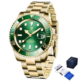 Годинник P2agani Design PD-1661 Yellow Gold-Green