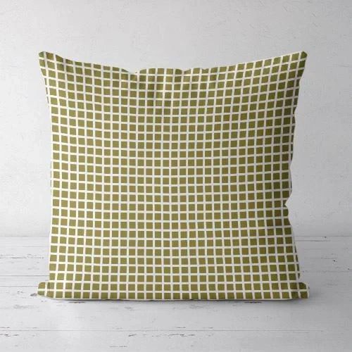 Подушка декоративна Soft Зелена клітка 45x45 см (45PST_23O003)