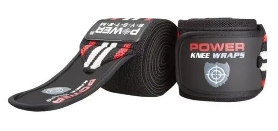 Бинти на коліна Power System PS-3700 Knee Wraps Red/Black (пара) (PS-3700_Red-Black)