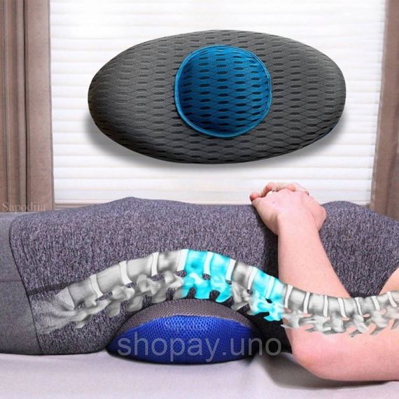 Ортопедическая подушка для поясницы Lumbar Support TV One • Подушка для поясницы с эффектом памяти с мягким покрытием | Зображення 4