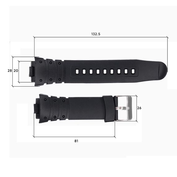 Ремінець для годинника Годинник S2kmei 1068/1301/1231/1560/1820BK Black | Зображення 2