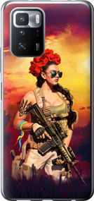 Чехол на Xiaomi Poco X3 GT Украинка с оружием "5316u-2511-17620"