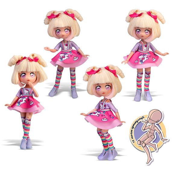 Дитяча лялька "Цукерка Єдиноріг" 4SF Manga Dolls HKTF0400 серії "Hello Kitty" | Зображення 9