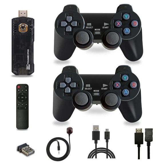 Игровая ТВ приставка Game Box 8K 8X M98 Smart TV Stick 64GB геймстик с геймпадами + 10000 встроенных игр | Зображення 6