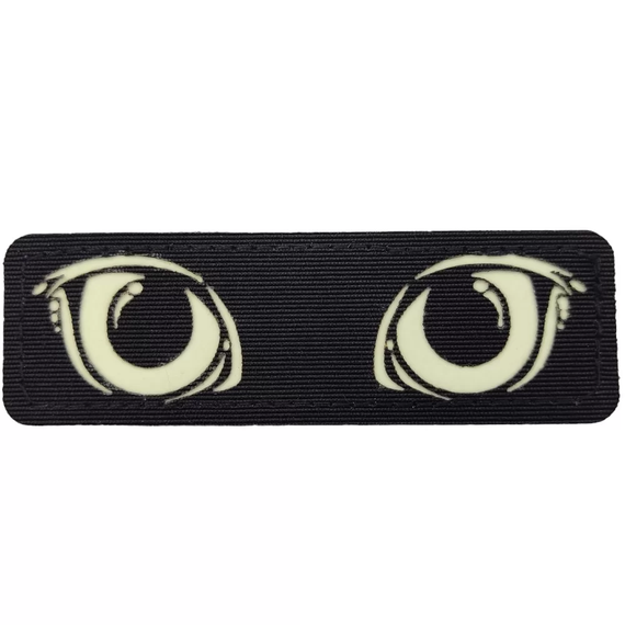 Патч / шеврон Кошачьи глаза, светящиеся черный