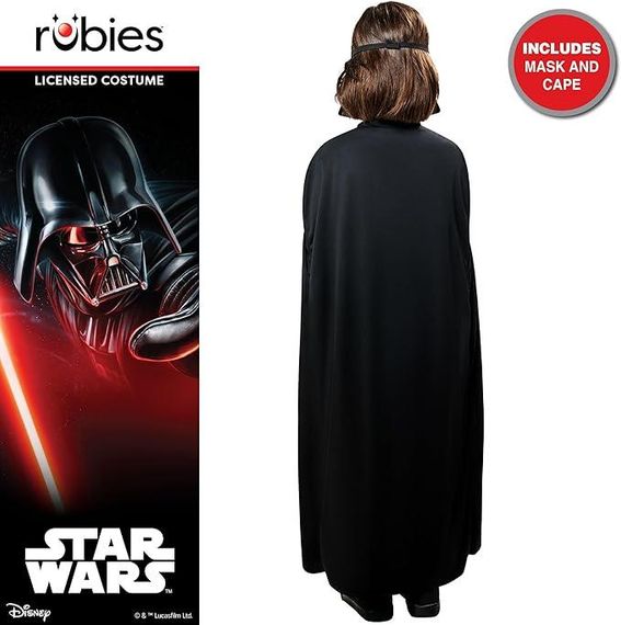 Маска и плащ набор Darth Vader, детский костюм Star Wars 4+ Дарт Вейдер Звездные Войны для Хэллоуина карнавала | Зображення 4