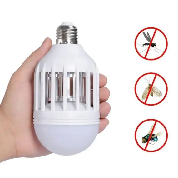 Лампочка отпугиватель от комаров ZappLight AND LY-577, Светодиодная лампа уничтожитель насекомых | Зображення 2