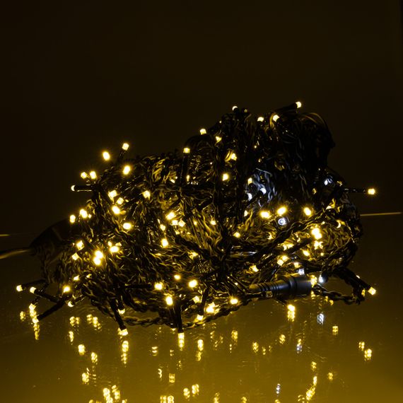 Новорічна гірлянда вулична Бахрома 36 м 600 LED чорний провід Жовтий 36МBY