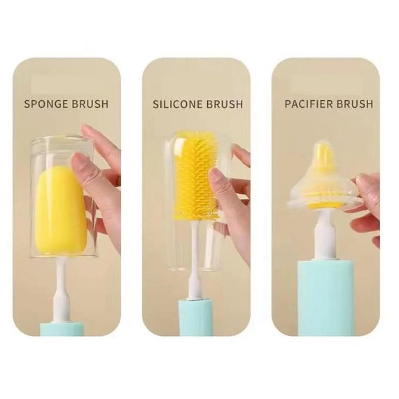 Электрическая беспроводная щетка – ершик Cup Cleaning Brush с насадками для уборки и мытья посуды · USB зарядка | Зображення 3