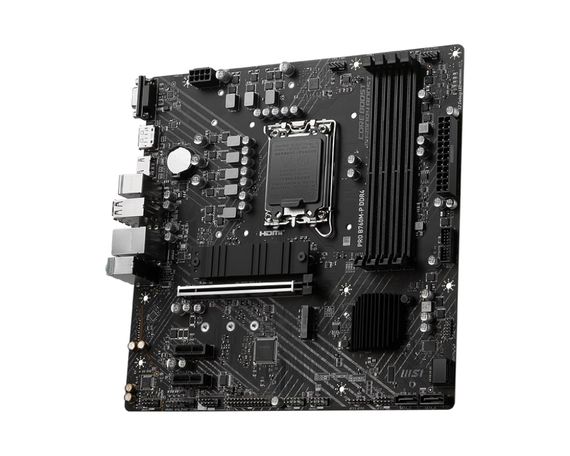 Материнcька плата MSI PRO B760M-P DDR4 s1700 B760 4xDDR4 M.2 HDMI DP D-Sub mATX 911-7E02-027 | Зображення 2