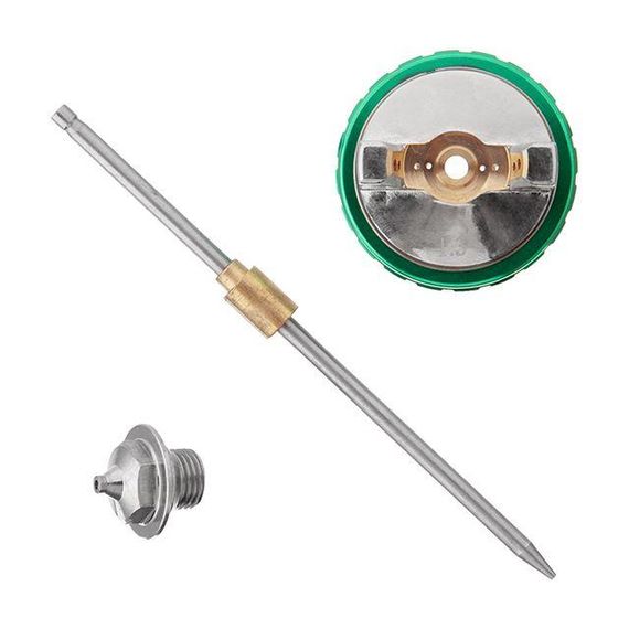 Комплект форсунки 1.3 мм для фарбопульта LVLP PT-0131, PT-0132, PT-0133, PT-0134, PT-0135, PT-0136 (дюза, повітряна1