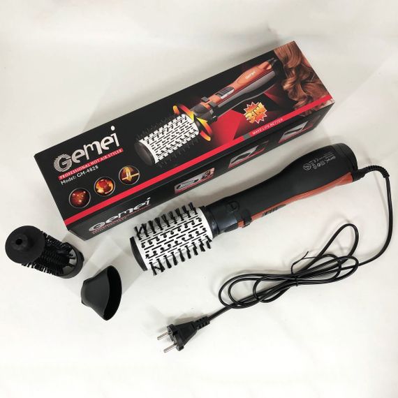 Мощный фен дома Gemei Gm-4828, Фен щетка крутится фен щетка для объема для волос бережный HY-79 | Зображення 8