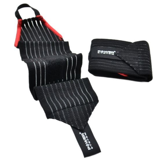 Кистьові бинти Power System PS-6000 Elastic Wrist Support Black/Red (пара) | Зображення 7
