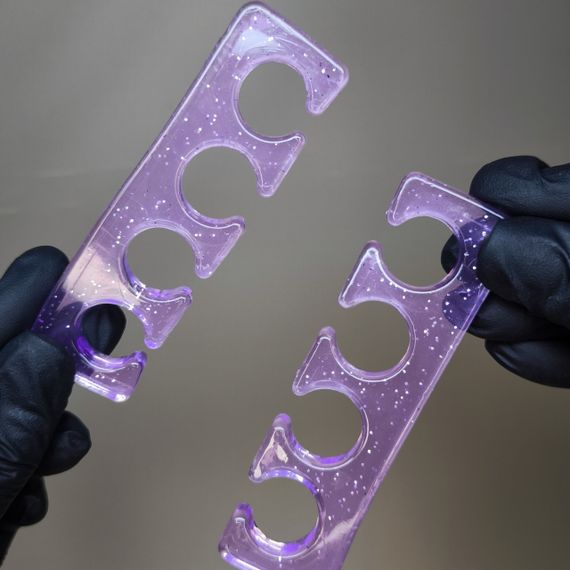 Силиконовые растопырки для пальцев ног (фиолетовые) 1 пара