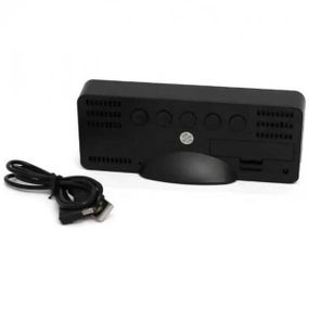 Часы настольные зеркальные 3821L Красная подсветка