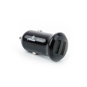 Автомобільний зарядний пристрій APRO 2USB 12V/24V 5V 2,1А чорний
