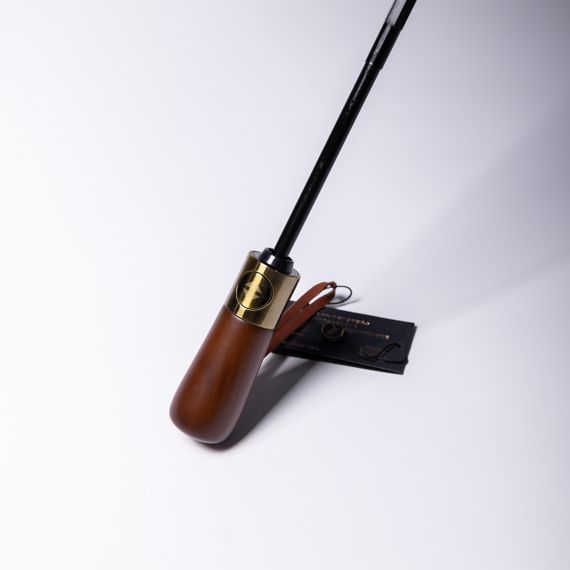 Парасолька автоматична з дерев'яною ручкою класична з поліестеру діаметр 116 см  Синя HP-23-8BL | Зображення 2