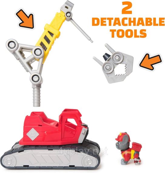 Щенячий патруль Кремез і команда Мега-кран Чарджера з фігуркою Paw Patrol Rubble & Crew Charger's Mega Power Crane | Зображення 3